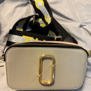 Marc Jacobs Cream and Gold Crossbody Bag